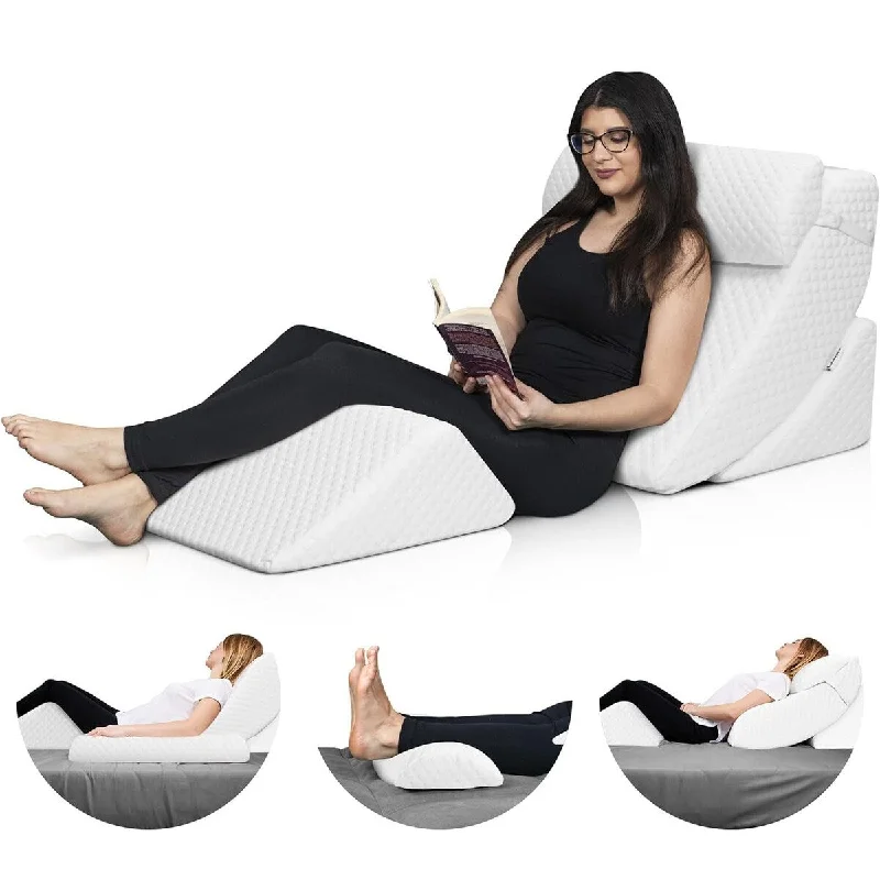 Travel Pillows for Long Journeys4pcs Orthopedic Bed Wedge Pillow Set