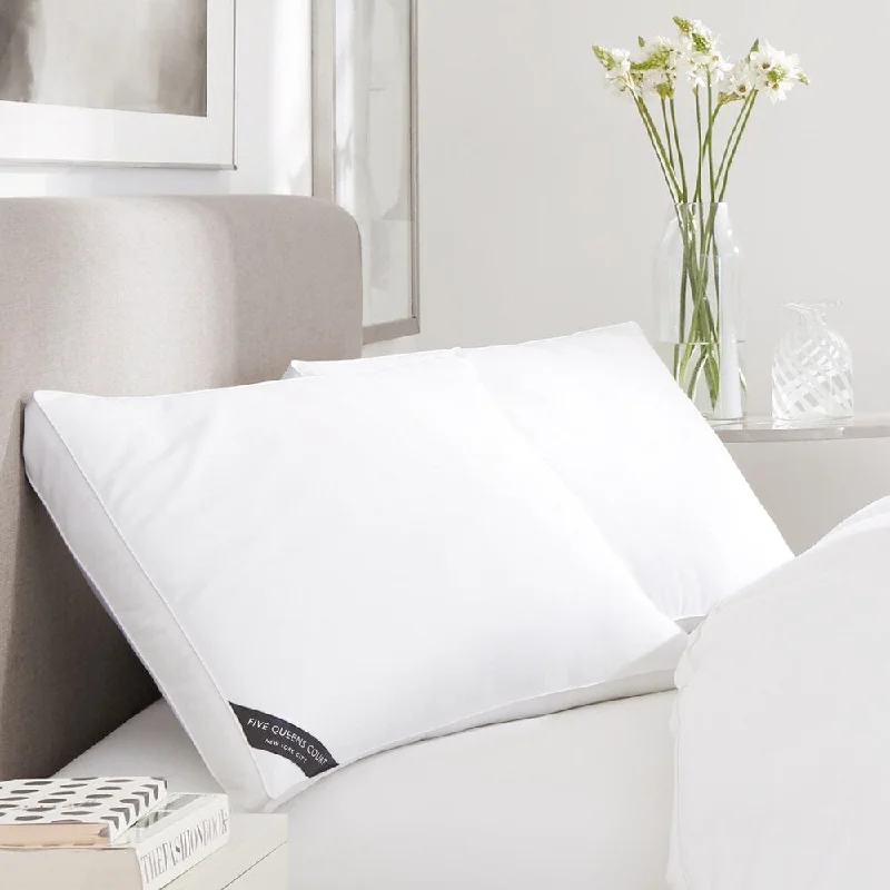 Lumbar Support Pillows for Car SeatsFive Queens Court Elite 300 TC Cotton Sateen Allergen Barrier Down Alternative Pillow - White Lumbar Support Pillows for Car SeatsFive Queens Court Elite 300 TC Cotton Sateen Allergen Barrier Down Alternative Pillow - White