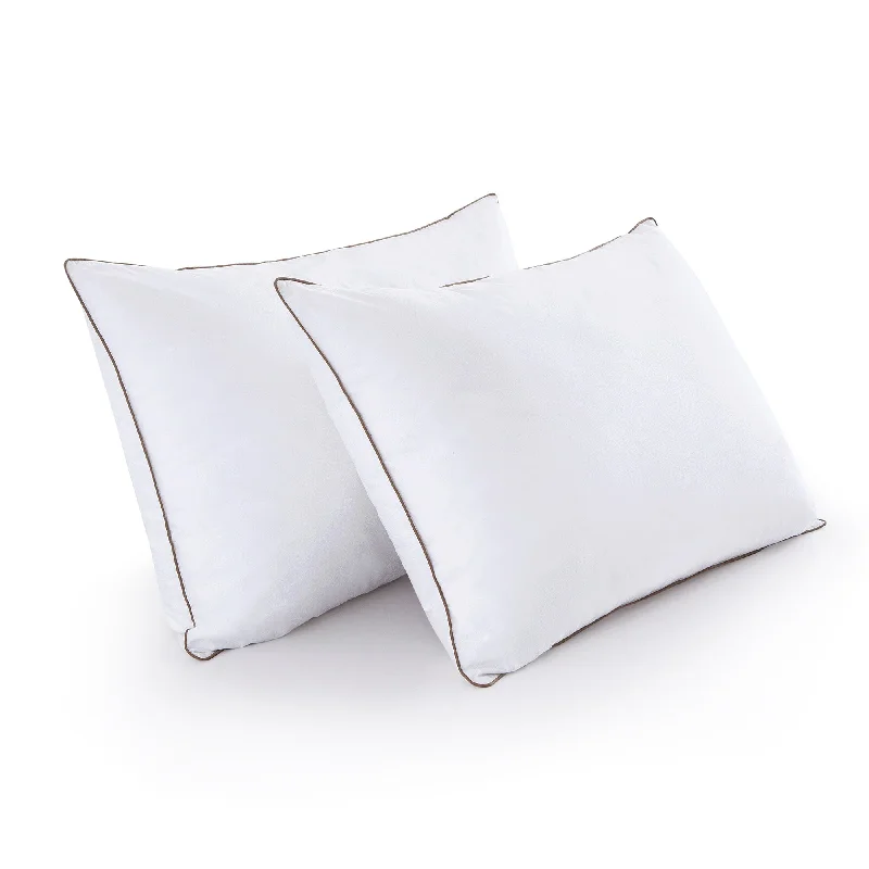 Kids Pillows with Fun Designs2 Pack Natural Goose Feather and Down Pillows - White