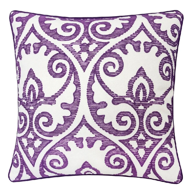 Orthopedic Pillows for Back Pain Relief20 X 20 Inches Filigree Embroidered Cotton Pillow, Set of 2, Purple and White Orthopedic Pillows for Back Pain Relief20 X 20 Inches Filigree Embroidered Cotton Pillow, Set of 2, Purple and White