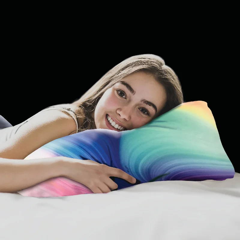 Lumbar Support Pillows for Car SeatsGroove Tie Dye Cluster Memory Foam Bed Pillow