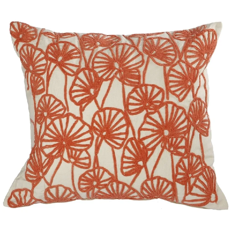 Orthopedic Pillows for Back Pain Relief20 x 18 Inch Cotton Pillow with Floral Embroidery, Set of 2, White and Red Orthopedic Pillows for Back Pain Relief20 x 18 Inch Cotton Pillow with Floral Embroidery, Set of 2, White and Red