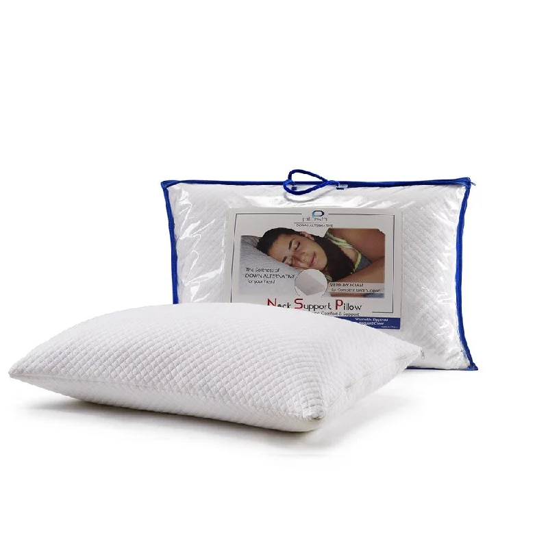 Square Pillows for Modern Home DecorPlush Memory Foam and Down Alternative Neck Support Jumbo Pillow - White Square Pillows for Modern Home DecorPlush Memory Foam and Down Alternative Neck Support Jumbo Pillow - White