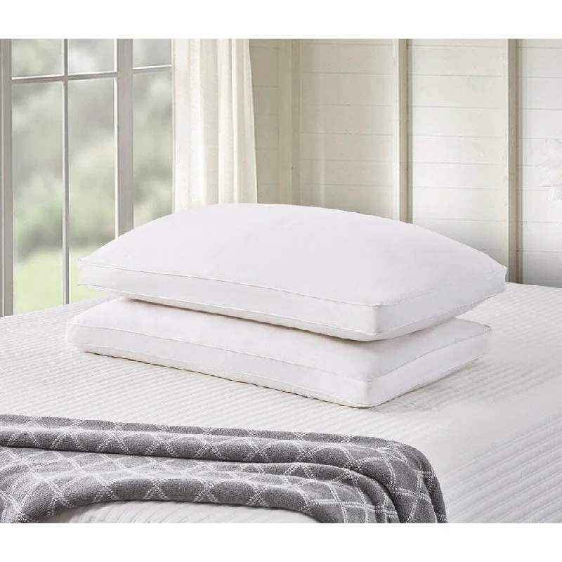 Plush Pillows for a Cozy Bedkathy ireland White Goose Feather And Down Fiber Pillow (Set of 2) Plush Pillows for a Cozy Bedkathy ireland White Goose Feather And Down Fiber Pillow (Set of 2)