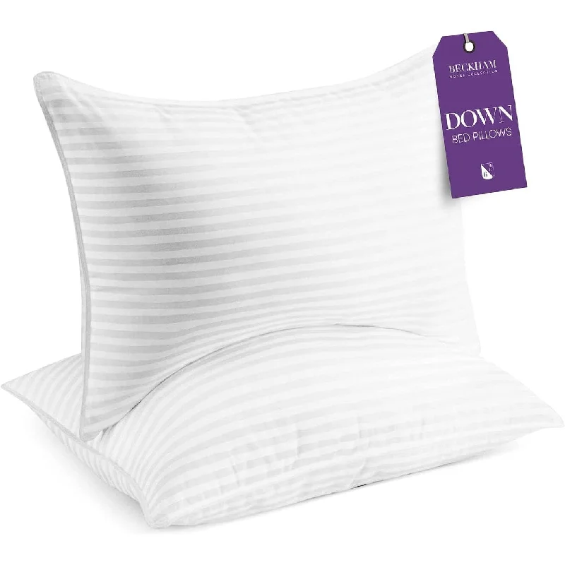Round Pillows for Boho-Style InteriorsBed Pillows Set of 2 - Down Pillow