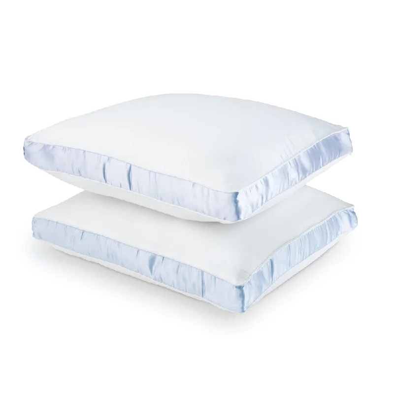 Soft and Fluffy Pillows for Bedroom ComfortDOWNLITE Cotton Sateen 300 TC Firm Density Pillows (Set of 2) - White Soft and Fluffy Pillows for Bedroom ComfortDOWNLITE Cotton Sateen 300 TC Firm Density Pillows (Set of 2) - White