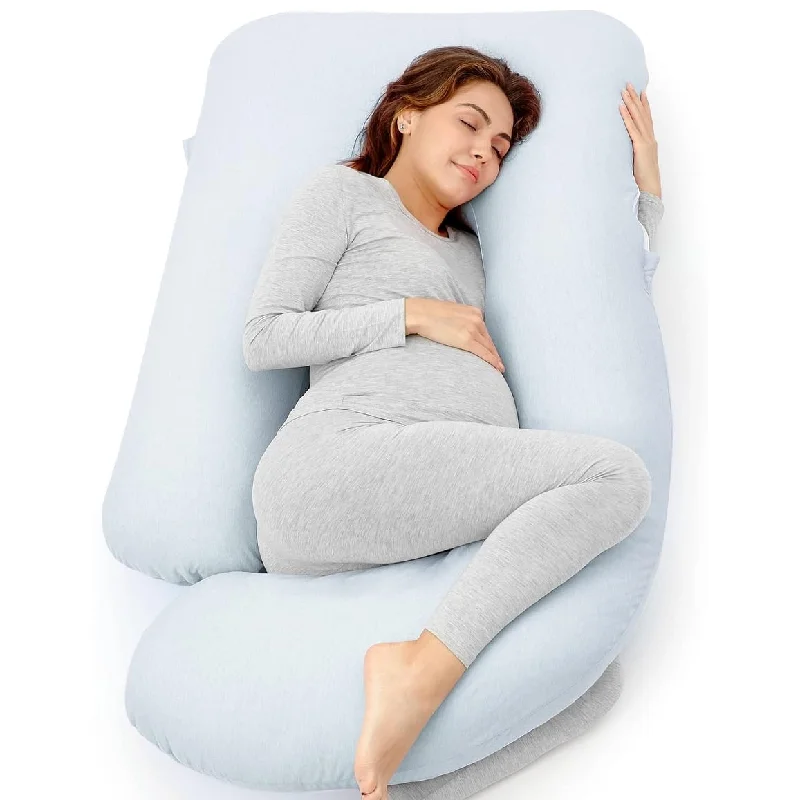 Hypoallergenic Pillows for Allergy SufferersU Shaped Full Body Maternity Pillow with Removable Cover - Light Blue Hypoallergenic Pillows for Allergy SufferersU Shaped Full Body Maternity Pillow with Removable Cover - Light Blue