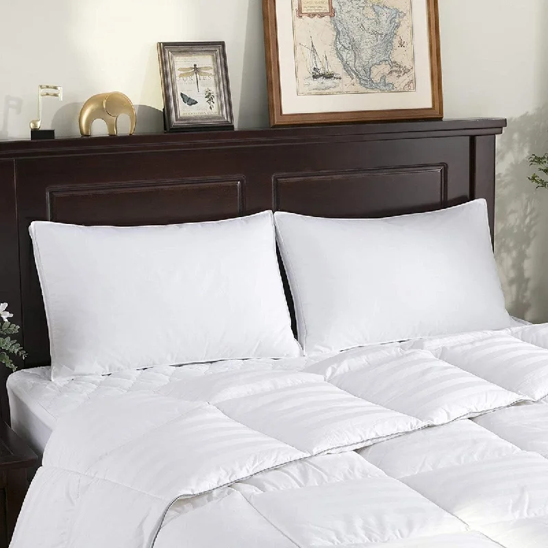 Hypoallergenic Pillows for Allergy Sufferers2 Pack Gusseted Goose Feather and Down Pillows - White Hypoallergenic Pillows for Allergy Sufferers2 Pack Gusseted Goose Feather and Down Pillows - White