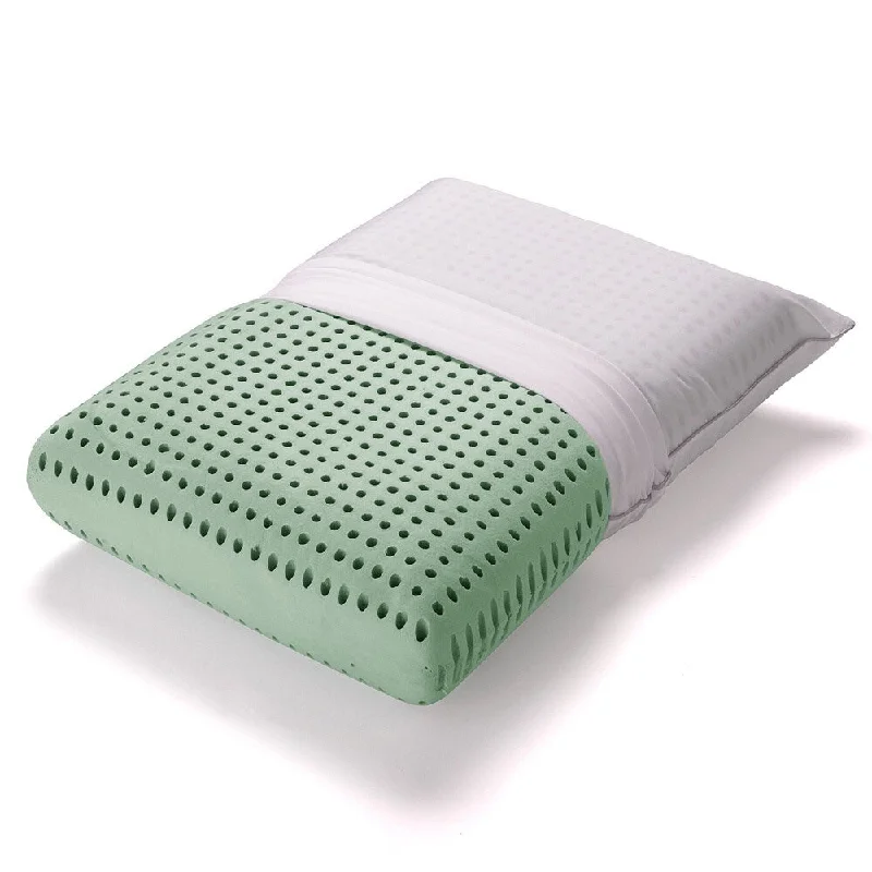 Cotton Pillows for Natural ComfortAuthentic Comfort Green Tea Ventilated Memory Foam Pillow Cotton Pillows for Natural ComfortAuthentic Comfort Green Tea Ventilated Memory Foam Pillow