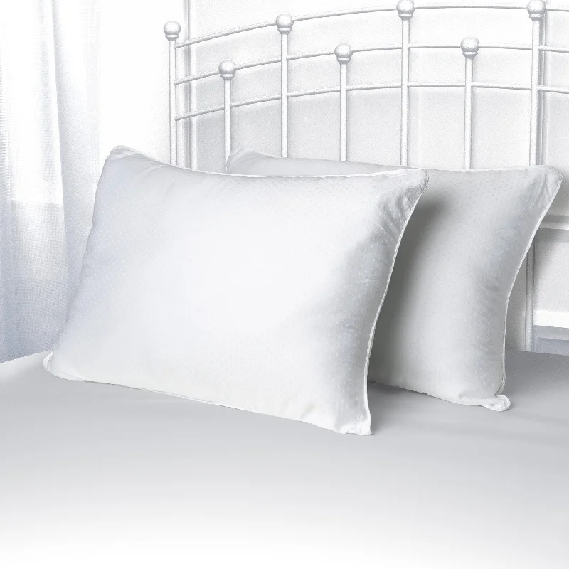 Cotton Pillows for Natural ComfortChaps Down Alternative Twin Pack Pillow - White