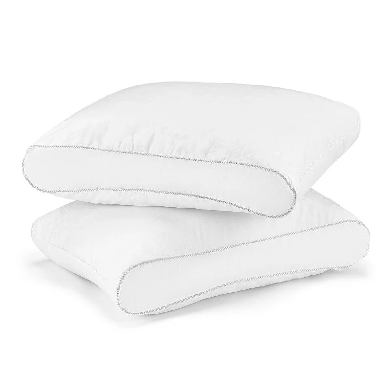 Orthopedic Pillows for Back Pain ReliefLC Modern Classics LUX-LOFT Down Alternative Infinity Gusset Pillow, Set of 2 - White Orthopedic Pillows for Back Pain ReliefLC Modern Classics LUX-LOFT Down Alternative Infinity Gusset Pillow, Set of 2 - White