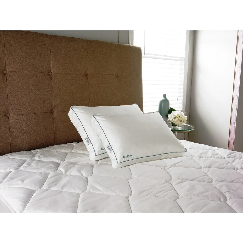 Velvet Pillows for a Touch of EleganceSplendorest Iso-Cool Side Sleeper Polyester Pillow with Outlast Cover (Set of 2) - White Velvet Pillows for a Touch of EleganceSplendorest Iso-Cool Side Sleeper Polyester Pillow with Outlast Cover (Set of 2) - White