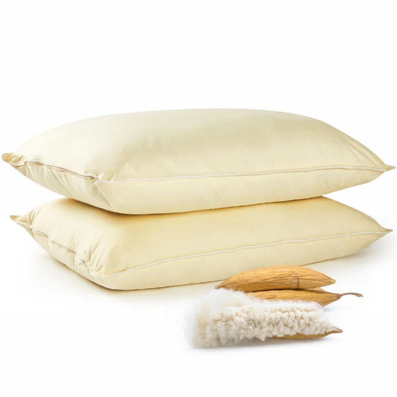 Velvet Pillows for a Touch of EleganceCheer Collection Set of 2 Wood Cotton Pillows with 100% Cotton Shell, Standard Velvet Pillows for a Touch of EleganceCheer Collection Set of 2 Wood Cotton Pillows with 100% Cotton Shell, Standard
