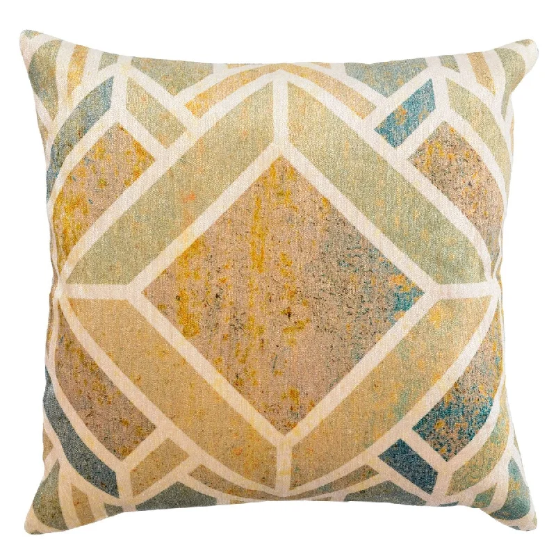 Memory Foam Pillows for Neck SupportFabric Wrapped Throw Pillow with Printed Geometric Pattern, Yellow Memory Foam Pillows for Neck SupportFabric Wrapped Throw Pillow with Printed Geometric Pattern, Yellow