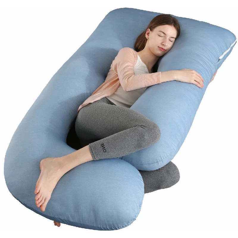 Cotton Pillows for Natural ComfortPregnancy Pillow with Cooling Cover, 57 Inch U Shaped Maternity Pillow with Removable Cover Full Body Pillow Support Cotton Pillows for Natural ComfortPregnancy Pillow with Cooling Cover, 57 Inch U Shaped Maternity Pillow with Removable Cover Full Body Pillow Support