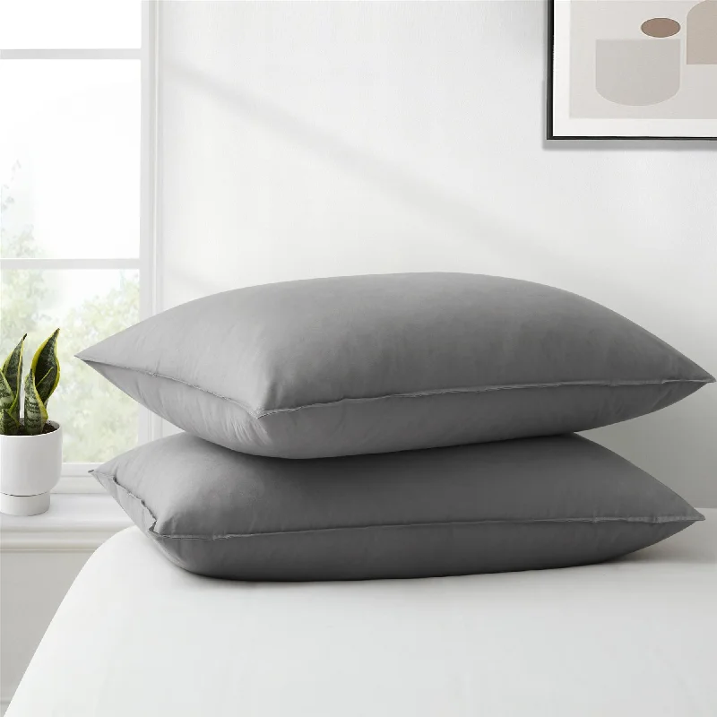 Square Pillows for Modern Home DecorDark Gray Goose Feather Bed Pillows with Cotton Cover - Dark Gray Square Pillows for Modern Home DecorDark Gray Goose Feather Bed Pillows with Cotton Cover - Dark Gray