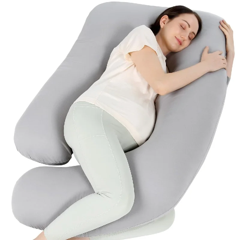 Feather Pillows for a Luxurious SleepPregnancy Pillows, U Shaped Full Body Pillow for Pregnancy Women with Removable Jersey Cotton Cover 57 Inch Maternity Pillow Feather Pillows for a Luxurious SleepPregnancy Pillows, U Shaped Full Body Pillow for Pregnancy Women with Removable Jersey Cotton Cover 57 Inch Maternity Pillow