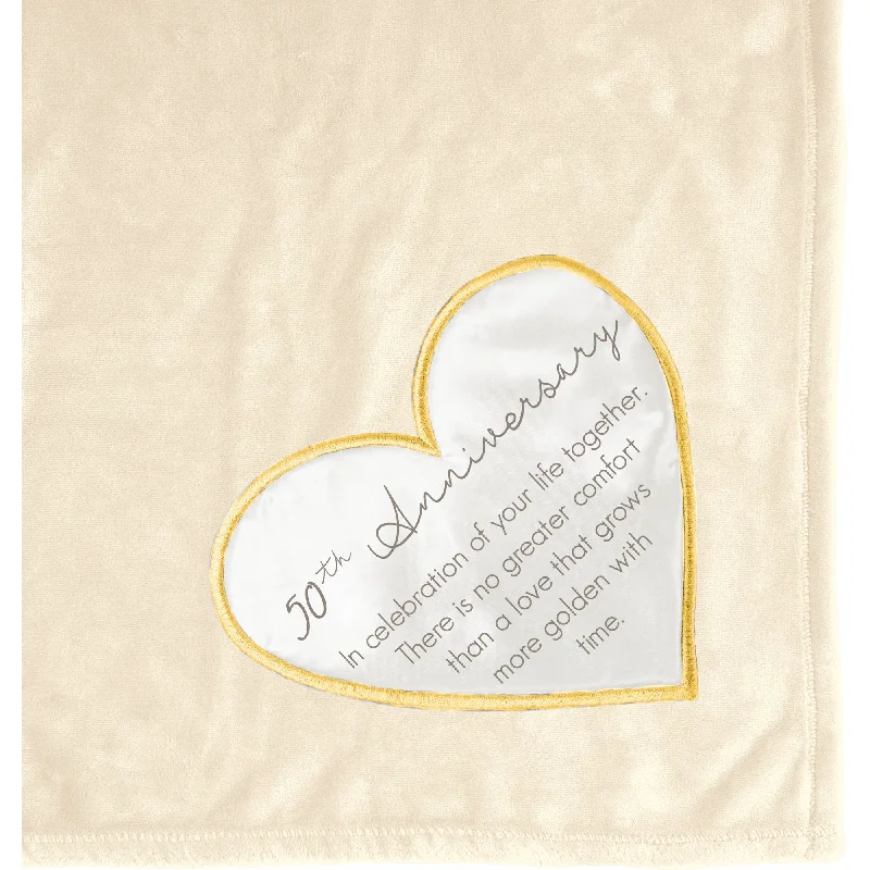 Chenille blankets with a thick and fuzzy texture50th Anniversary 50" x 60" Royal Plush Blanket Chenille blankets with a thick and fuzzy texture50th Anniversary 50" x 60" Royal Plush Blanket