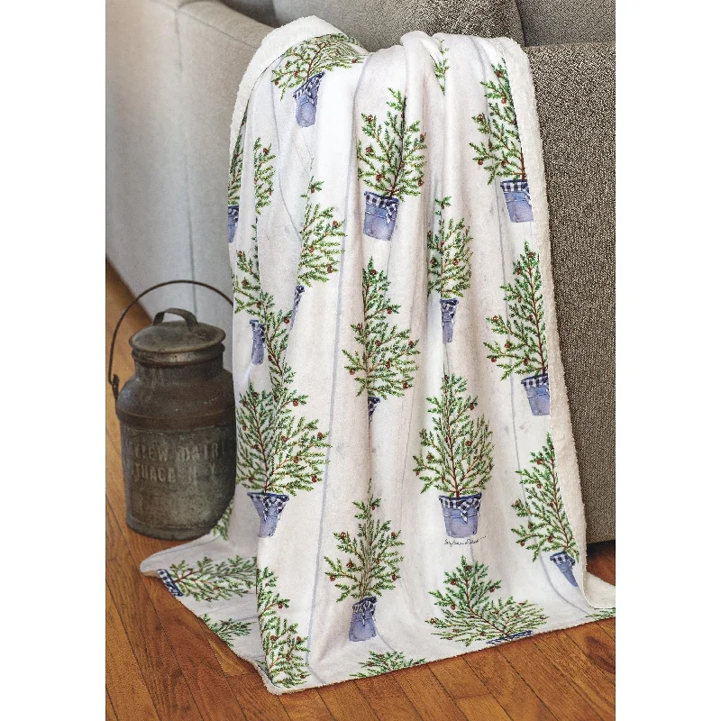 King - size blankets to cover large beds comfortablyChristmas Pine Sherpa Fleece Throw King - size blankets to cover large beds comfortablyChristmas Pine Sherpa Fleece Throw