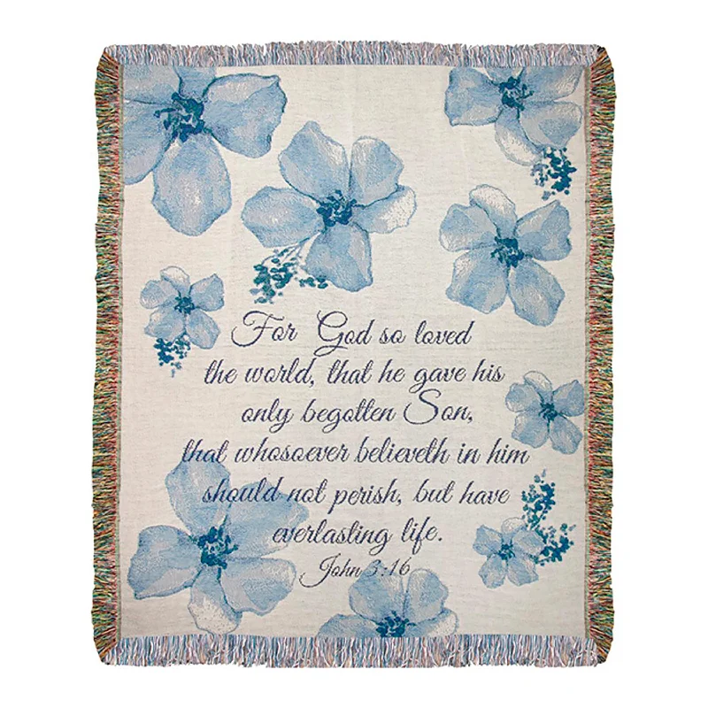 Queen - size blankets for standard - sized bedsFor God So Loved the World Tapestry Throw Queen - size blankets for standard - sized bedsFor God So Loved the World Tapestry Throw