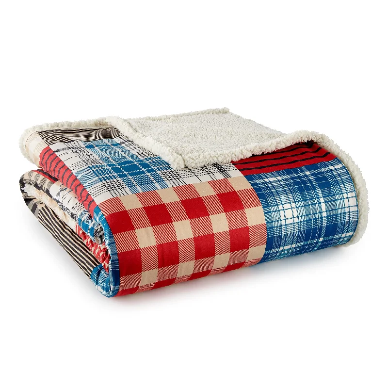 Cotton blankets for breathability and a lightweight feelReversible Patterned Micro Flannel® Sherpa Blanket Cotton blankets for breathability and a lightweight feelReversible Patterned Micro Flannel® Sherpa Blanket