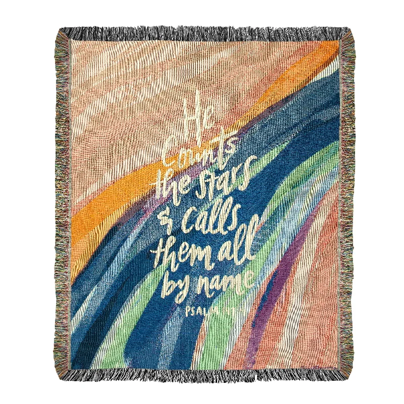 Silk blankets with a smooth and elegant touchUSA-Made He Counts The Stars Cotton Tapestry Throw Silk blankets with a smooth and elegant touchUSA-Made He Counts The Stars Cotton Tapestry Throw