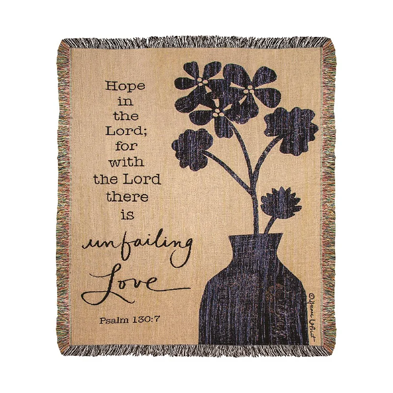 King - size blankets to cover large beds comfortablyUSA-Made Hope In The Lord Cotton Tapestry Throw King - size blankets to cover large beds comfortablyUSA-Made Hope In The Lord Cotton Tapestry Throw
