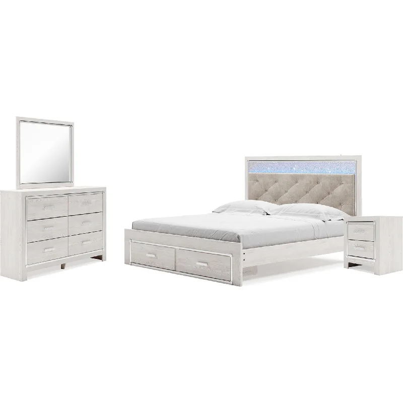 Polyester - foam mattresses for budget - friendly optionsAltyra 6 Piece King Storage Bedroom - White Polyester - foam mattresses for budget - friendly optionsAltyra 6 Piece King Storage Bedroom - White