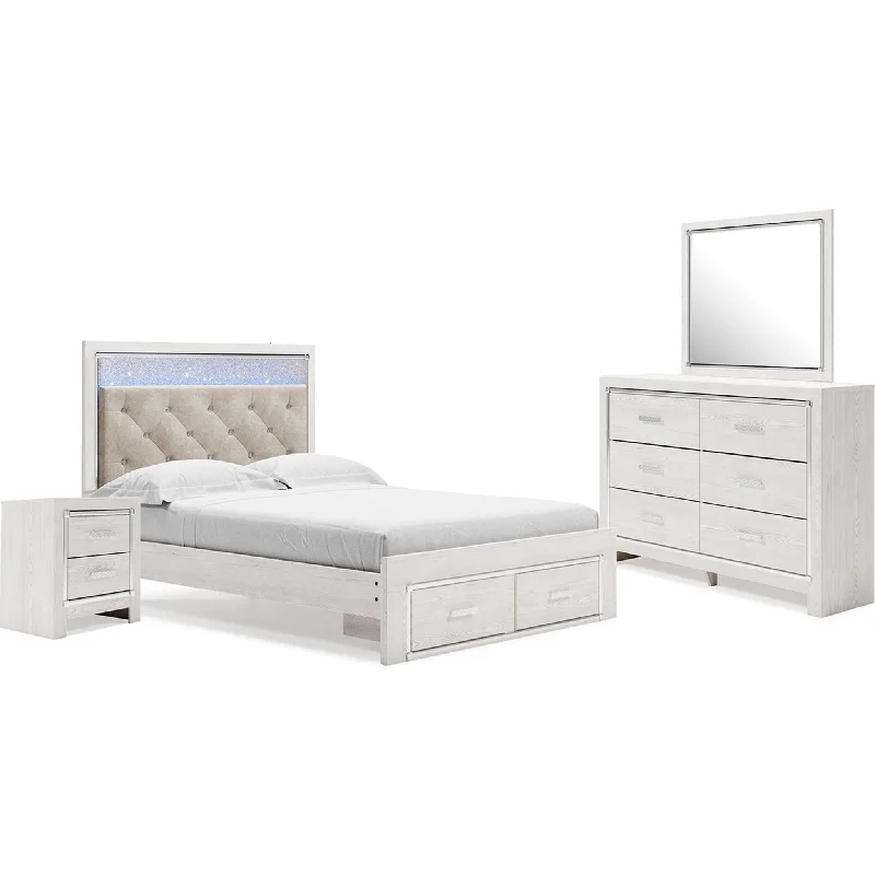 King - size mattresses for spacious master bedroomsAltyra 6 Piece Queen Storage Bedroom - White King - size mattresses for spacious master bedroomsAltyra 6 Piece Queen Storage Bedroom - White