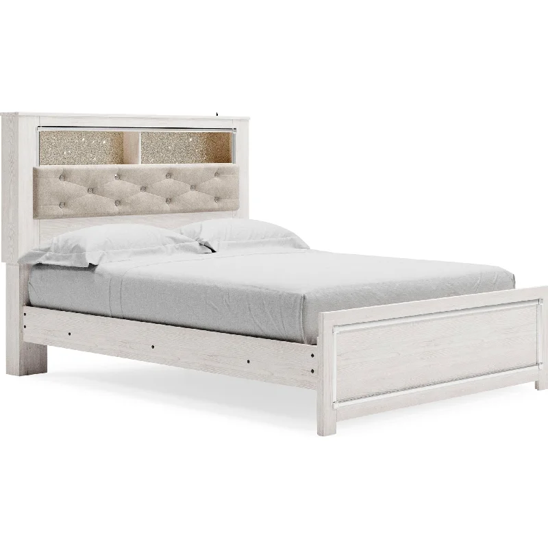 Gel - infused memory foam mattresses for cooler sleepAltyra Bookcase Platform Bed