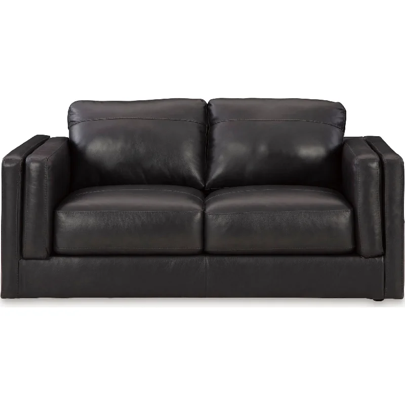 Gel - infused memory foam mattresses for cooler sleepAmiata Loveseat - Onyx