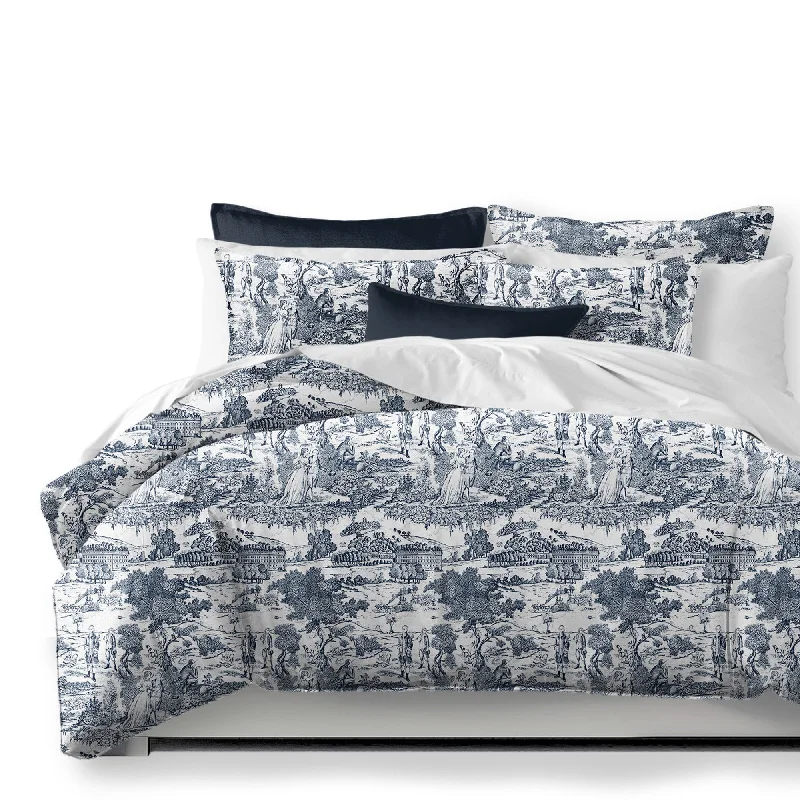 Anti - dust mite duvet covers to keep the sleep environment cleanBeau Toile Blue Bedding Anti - dust mite duvet covers to keep the sleep environment cleanBeau Toile Blue Bedding