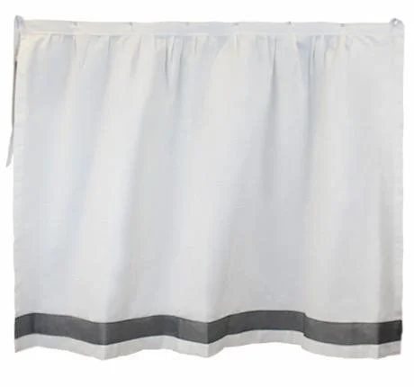 Bed skirts for beds with a round frameBed Skirt Panel - White with Dark Gray Ribbon Bed skirts for beds with a round frameBed Skirt Panel - White with Dark Gray Ribbon