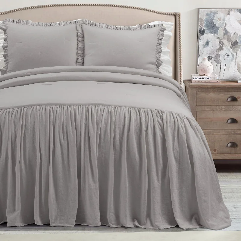King - size comforters to fit large king - sized beds perfectlyBelgian Flax Linen Rich Cotton Blend Bedspread 3 Piece Set King - size comforters to fit large king - sized beds perfectlyBelgian Flax Linen Rich Cotton Blend Bedspread 3 Piece Set