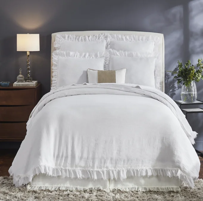 Snap - closure duvet covers for a quick and convenient way to open and closeBelgian Linen Ruffle Duvet - Final Sale 25% off in cart