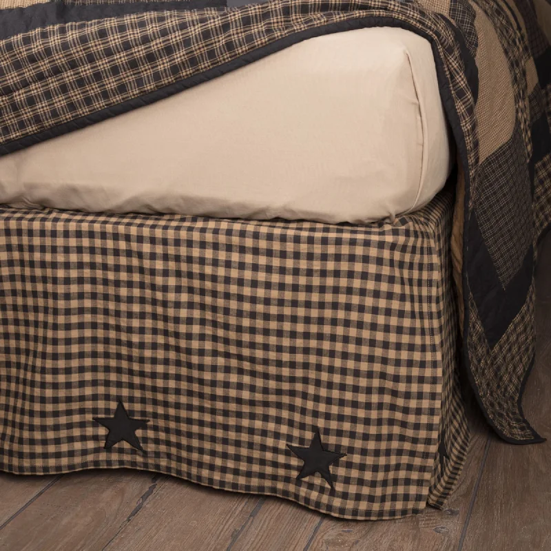 Bed skirts for water beds to give them a more traditional lookBlack Check Star Bed Skirt Bed skirts for water beds to give them a more traditional lookBlack Check Star Bed Skirt