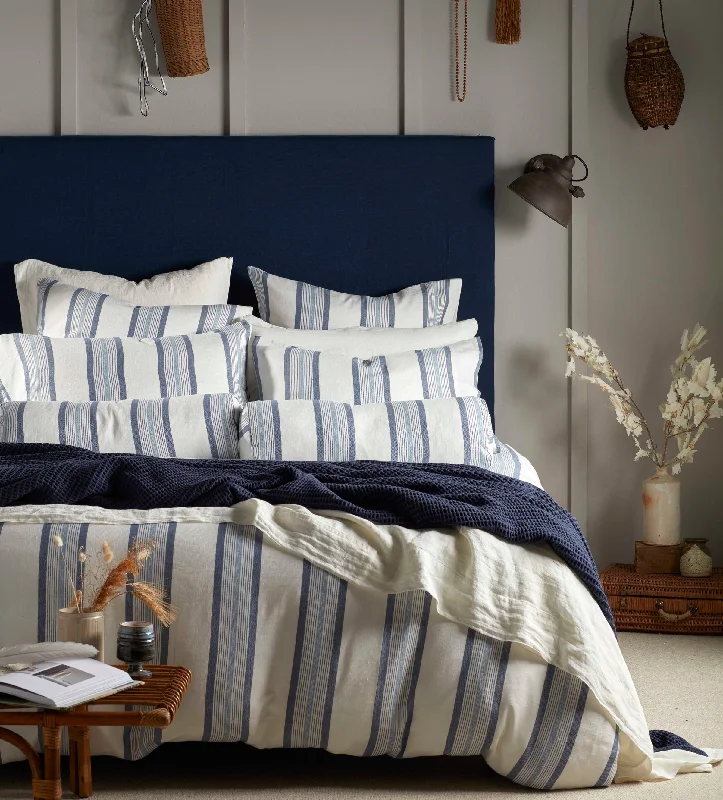 Teen - room duvet covers with trendy and age - appropriate patternsBlue Brighton Stripe Cotton Linen Duvet Cover Teen - room duvet covers with trendy and age - appropriate patternsBlue Brighton Stripe Cotton Linen Duvet Cover