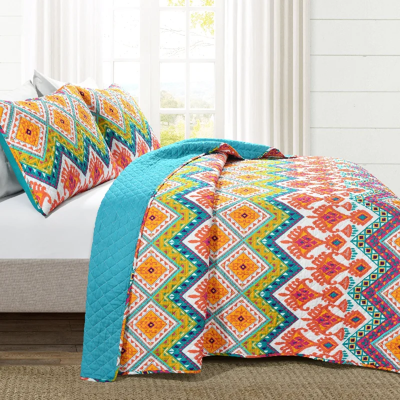 Latex - filled comforters with a bouncy texture and good supportBoho Chevron Reversible Cotton Quilt 3 Piece Set Latex - filled comforters with a bouncy texture and good supportBoho Chevron Reversible Cotton Quilt 3 Piece Set
