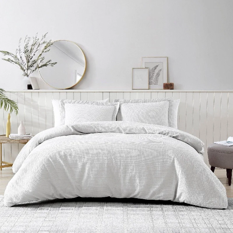 Wool - filled comforters with natural moisture - wicking and temperature - regulating featuresBrielle Home Pierce Waffle 100% Cotton 3 Piece Comforter Set Wool - filled comforters with natural moisture - wicking and temperature - regulating featuresBrielle Home Pierce Waffle 100% Cotton 3 Piece Comforter Set