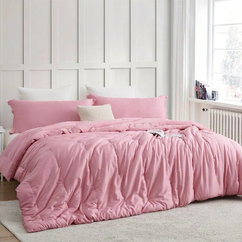 Latex - filled comforters with a bouncy texture and good supportButter - Coma Inducer® Oversized Cooling Comforter Set - Candy Pink Latex - filled comforters with a bouncy texture and good supportButter - Coma Inducer® Oversized Cooling Comforter Set - Candy Pink