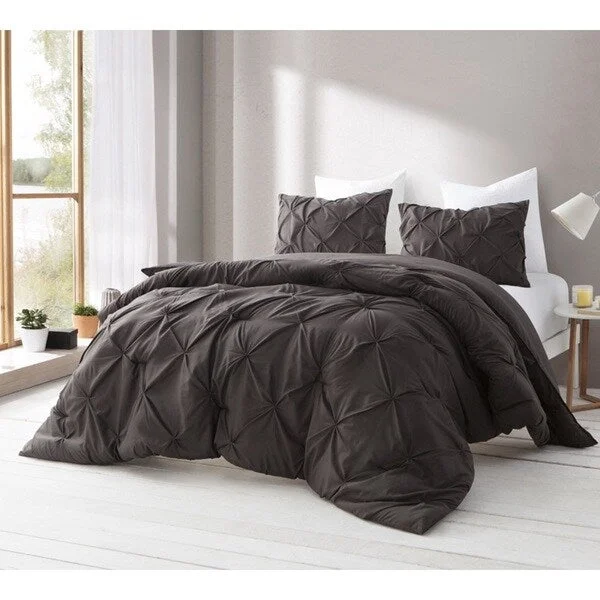 Bamboo - fiber - filled comforters with antibacterial and breathable qualitiesBYB Dematasse Brown Pin Tuck Comforter Set Bamboo - fiber - filled comforters with antibacterial and breathable qualitiesBYB Dematasse Brown Pin Tuck Comforter Set