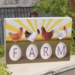Bed skirts for beds with a metal frameChickens on "Farm" Eggs Box Sign