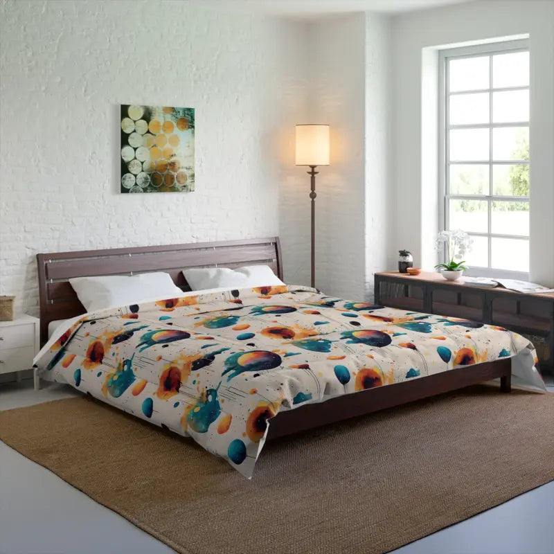 Wool - filled comforters with natural moisture - wicking and temperature - regulating featuresExplore Dreamy Nights with our Vibrant Planets Comforter Wool - filled comforters with natural moisture - wicking and temperature - regulating featuresExplore Dreamy Nights with our Vibrant Planets Comforter