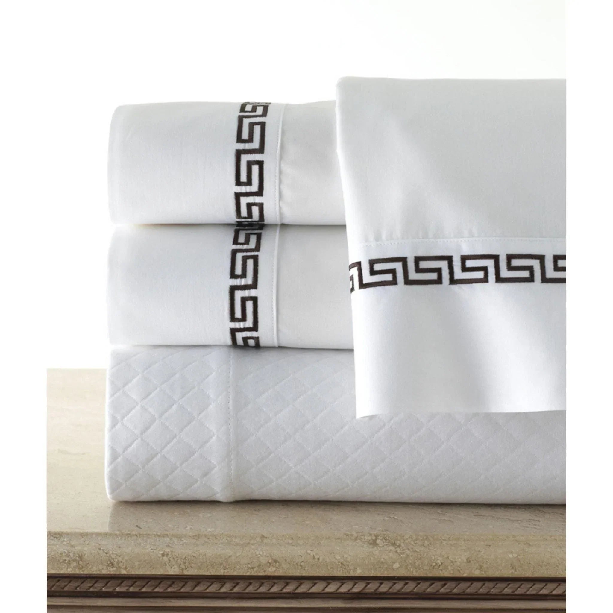 Zipper - closure duvet covers for easy removal and washingGreek Key Embroidered Design Duvet Zipper - closure duvet covers for easy removal and washingGreek Key Embroidered Design Duvet