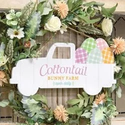 Bed skirts for beds with a slatted frameCottontail Bunny Farm Easter Egg Truck Sign