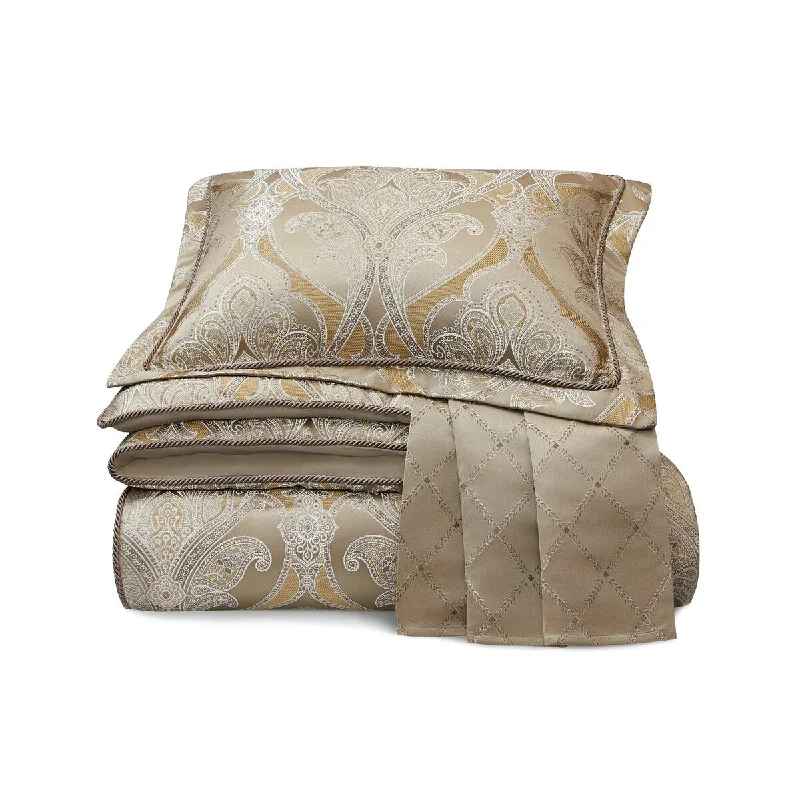 Microfiber - filled comforters that are lightweight and easy to care forCroscill Alexander CalKing Comforter 4-piece Set 110"x96", Tan Microfiber - filled comforters that are lightweight and easy to care forCroscill Alexander CalKing Comforter 4-piece Set 110"x96", Tan