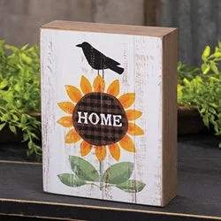 Bed skirts for adjustable - height bedsCrow & "Home" Sunflower Box Sign