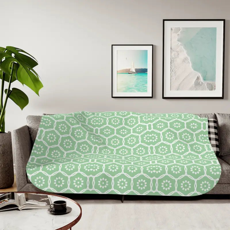 King - size comforters to fit large king - sized beds perfectlyIndulge in Luxury with Pastel Green Sherpa Blanket! King - size comforters to fit large king - sized beds perfectlyIndulge in Luxury with Pastel Green Sherpa Blanket!