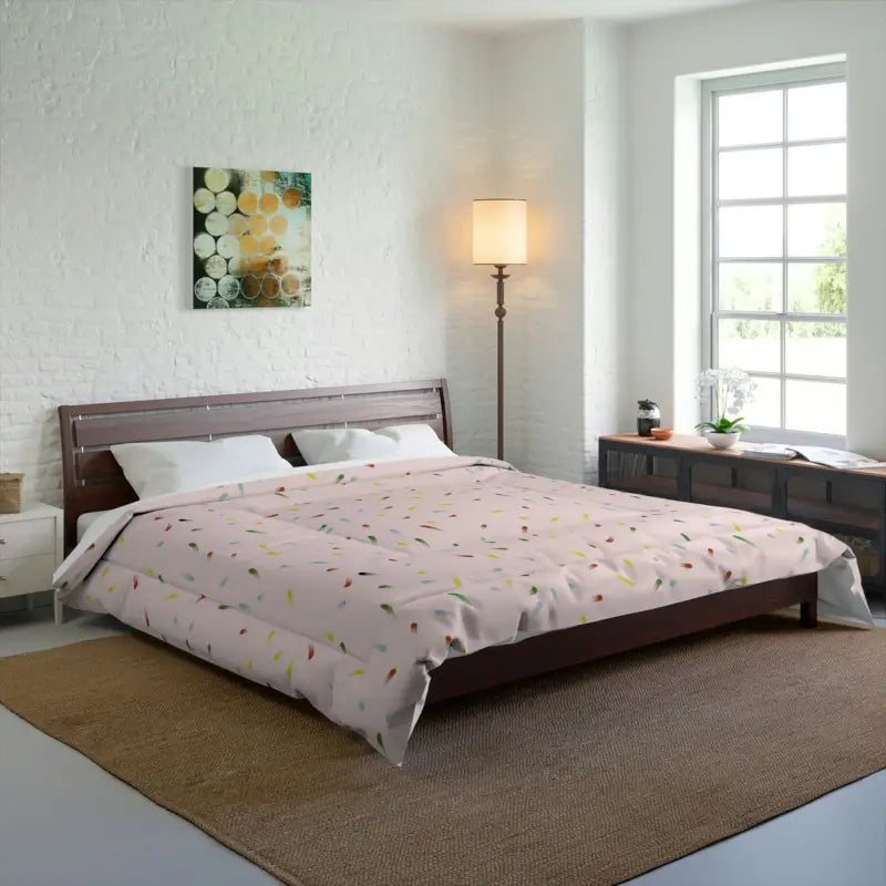 Cotton - filled comforters for a breathable and natural sleep experienceSnuggle in Style: Dipaliz Confetti Pink Comforter! Cotton - filled comforters for a breathable and natural sleep experienceSnuggle in Style: Dipaliz Confetti Pink Comforter!