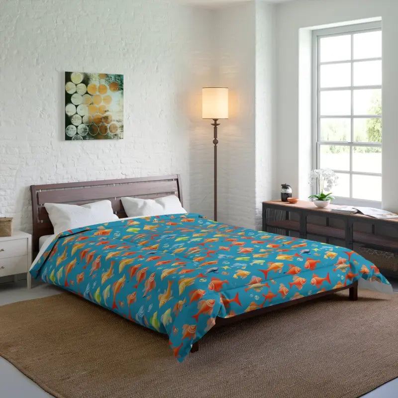 Cotton - filled comforters for a breathable and natural sleep experienceDive Into Dreamland with Dipaliz Fishes Polyester Comforter Cotton - filled comforters for a breathable and natural sleep experienceDive Into Dreamland with Dipaliz Fishes Polyester Comforter